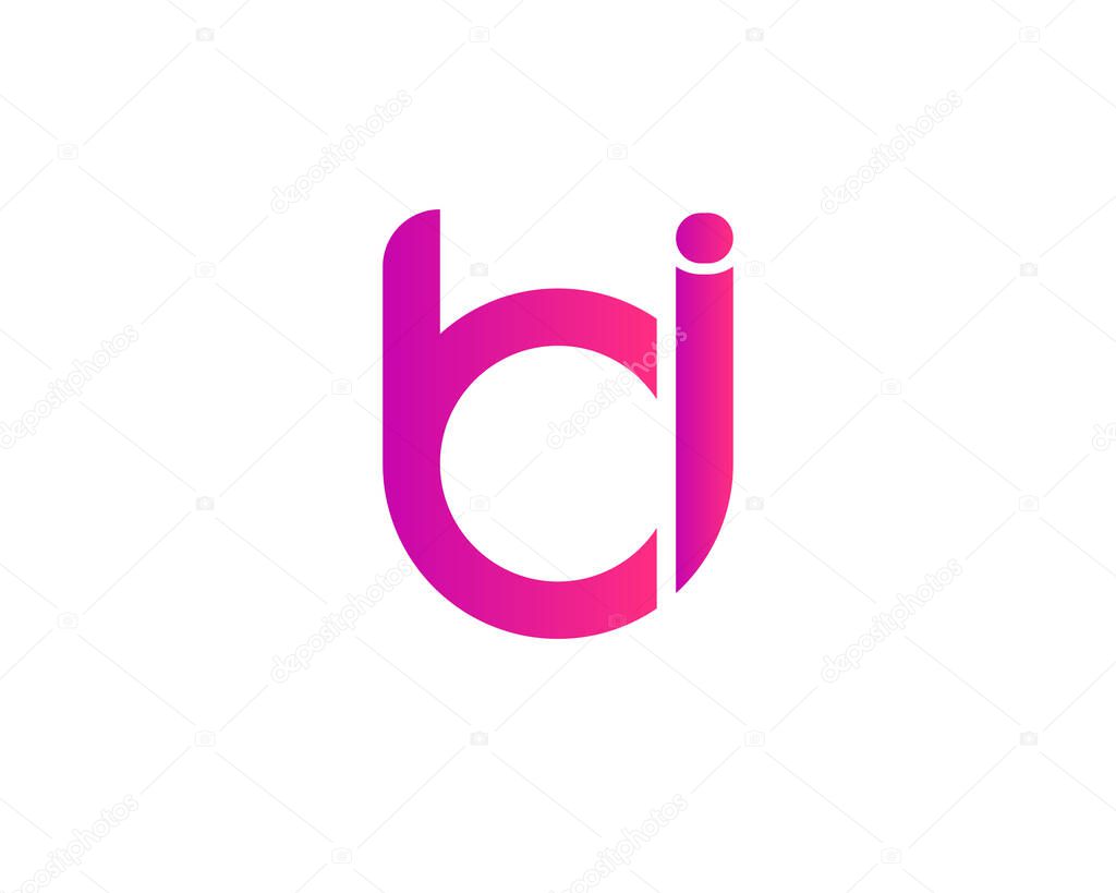 BI IB LETTER LOGO DESIGN VECTOR TEMPLATE. BI IB LOGO DESIGN.