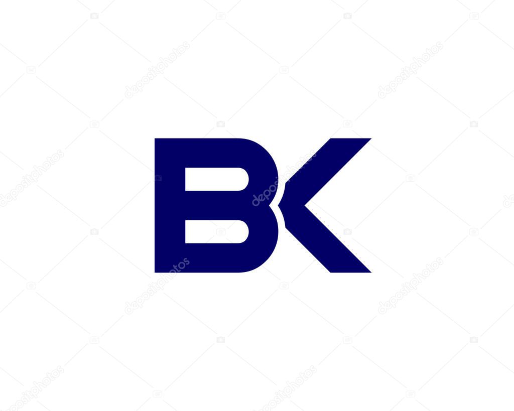 BK KB LETTER LOGO DESIGN VECTOR TEMPLATE. BK KB LOGO DESIGN.