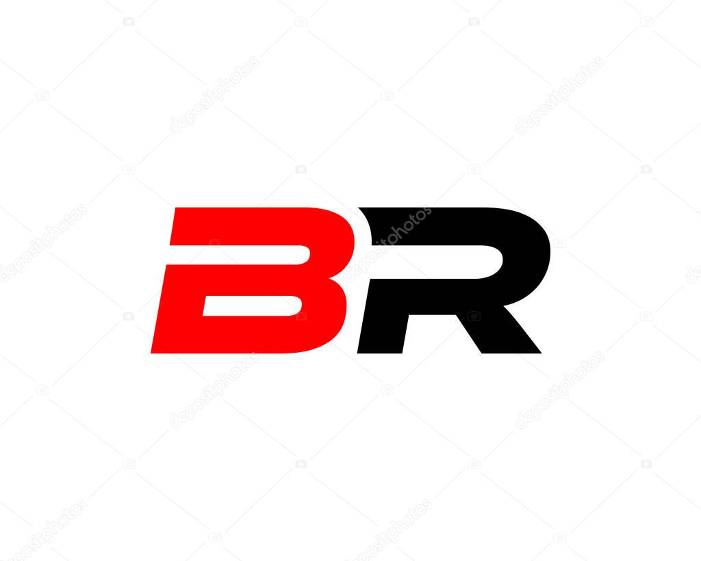 BR RB LETTER LOGO DESIGN VECTOR TEMPLATE. BR RB LOGO DESIGN.