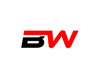 BW WB Letter logosu DESIGN VECTOR TEMPLATE. BW WB logosu DESIGN.