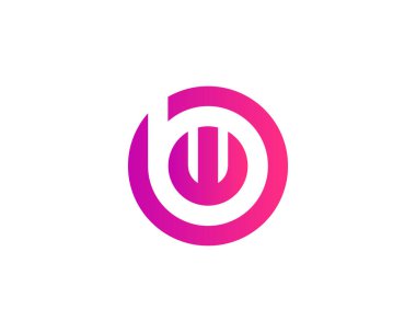 BW WB Letter logosu DESIGN VECTOR TEMPLATE. BW WB logosu DESIGN.