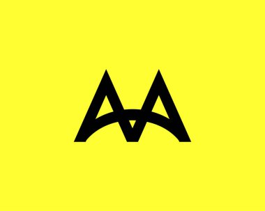 AA harfli bir logo. DESIGN VECTOR TEMPlatesi. Bir AA logosu DESIGN