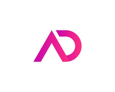 AD DA Letter logosu DESIGN VECTOR TEMPLATE. AD DA LOGO DESIGN.