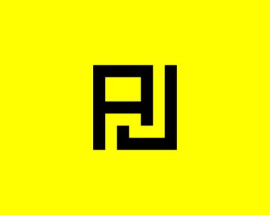 AJ JA Letter logosu. DESIGN VECTOR TEMPlate. AJ JA LOGO DESIGN.