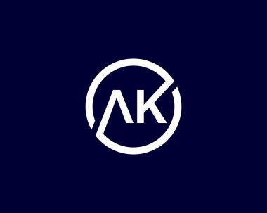 Aka Ka Harfli Logo, DESIGN VECTOR TEMPLATE. AK KA LOGO DESIGN.