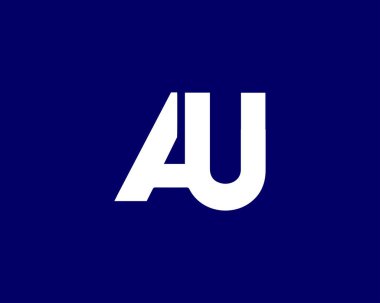 Au Ua Letter logosu. VECTOR TEMPlatesi. AU UA logosu DESIGN.