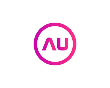 Au Ua Letter logosu. VECTOR TEMPlatesi. AU UA logosu DESIGN.