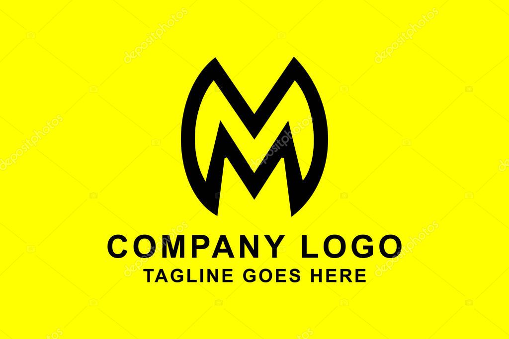 M MM LETTER LOGO DESIGN VECTOR TEMPLATE. M LOGO DESIGN.