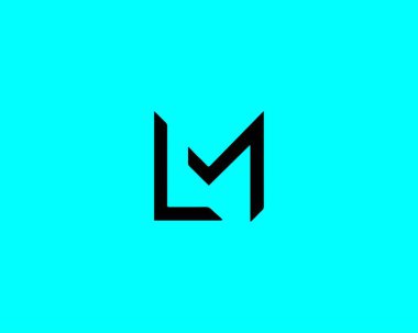 LM ML harfli logo DESIGN VECTOR TEMPLATE. LM ML logosu DESIGN.