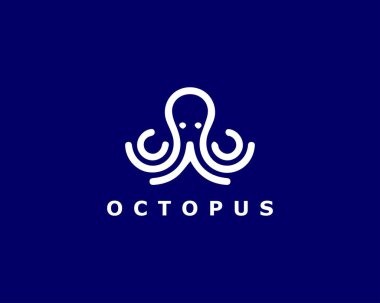 Oktopus logosu. VECTOR TEMPLATE. OCTUPUS LOGO DESIGN.