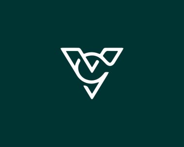 VK CV Letter logosu. VECTOR TEMPLATE. VC CV LOGO DESIGN.