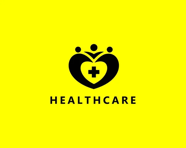 Hälsa Card Life Logo Design Vector Template Hälsa Care Life — Stock vektor