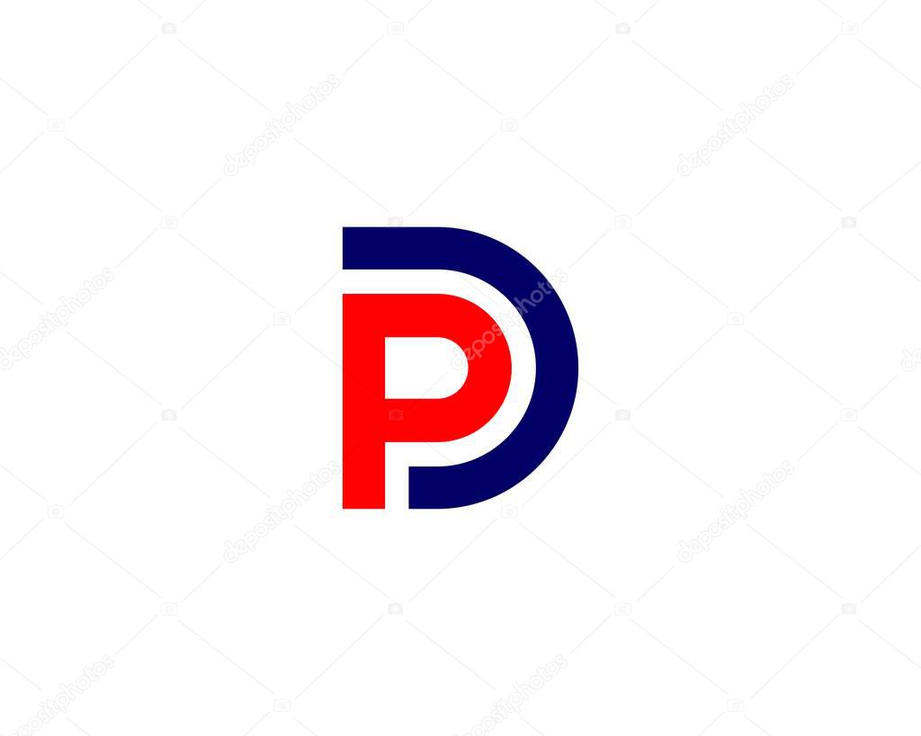 DP PD LETTER LOGO DESIGN VECTOR TEMPLATE. DP PD LOGO DEISGN.