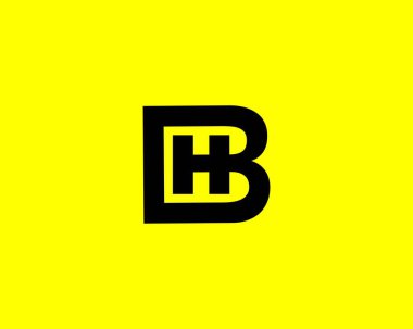 HB BH 'nin logosu DESIGN VECTOR TEMPLATE. HB logosu DESIGN.