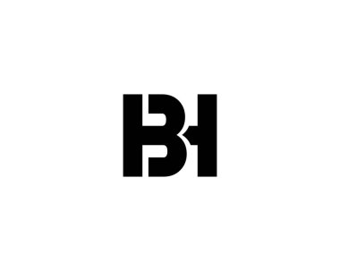 HB BH 'nin logosu DESIGN VECTOR TEMPLATE. HB logosu DESIGN.