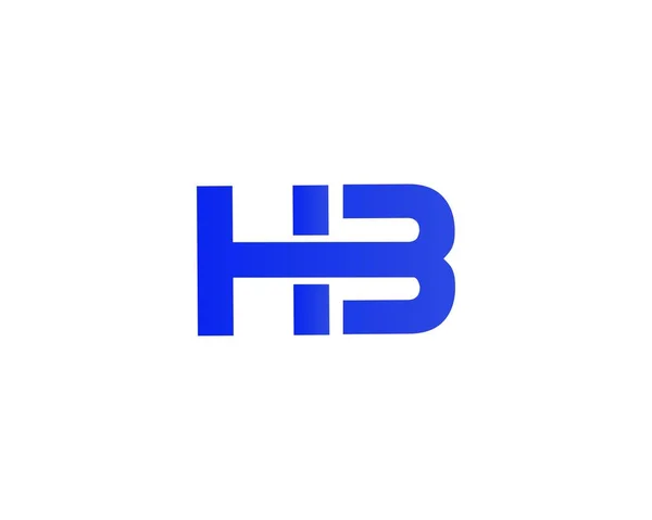 Hb波黑信件设计图Vector Template Logo设计 — 图库矢量图片