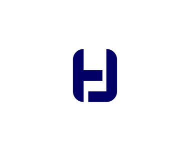 HJ JH, logoyu kontrol altına aldı. VECTOR TEMPLATE. HJ JH LOGO DESIGN.