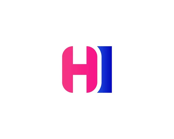 Ihレターロゴデザインベクトルテンプレート Logo Design — ストックベクタ