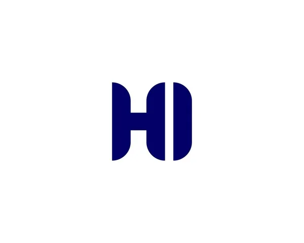 Hih Lost Logo Tervező Vector Templát Hih Logo Tervezés — Stock Vector