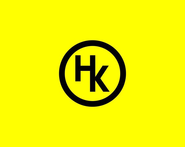 HK KH LETTER LOGO DESIGN VECTOR TEMPLATE. HK KH LOGO DESIGN.