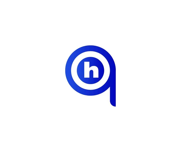Qhレターロゴデザインベクターのテンプレート Qhロゴデザイン — ストックベクタ