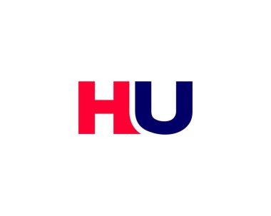 Hu uh mektup logosu DESIGN VECTOR TEMPLATE. HU UH logo DESIGN.