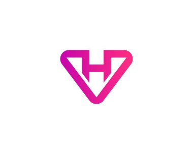 HV VH harfli logo DESIGN VECTOR TEMPLATE. HV VH LOGO DESIGN.