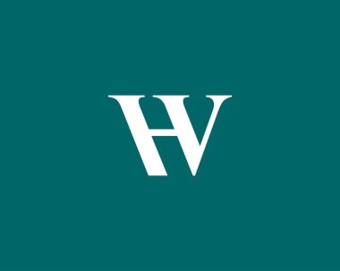 HV VH harfli logo DESIGN VECTOR TEMPLATE. HV VH LOGO DESIGN.
