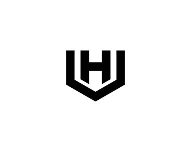 HV VH harfli logo DESIGN VECTOR TEMPLATE. HV VH LOGO DESIGN.
