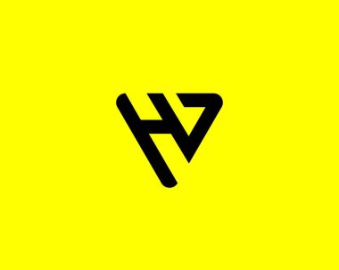 HV VH harfli logo DESIGN VECTOR TEMPLATE. HV VH LOGO DESIGN.