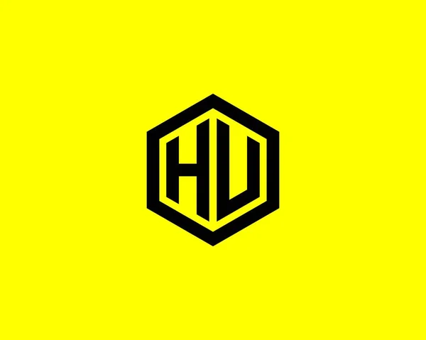 Huh Letter Logo Design Vector Template Huh Logo Design — ストックベクタ