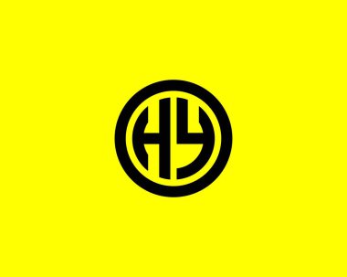 HY YH Letter logosu DESIGN VECTOR TEMPLATE. HY YH LOGO DESIGN.