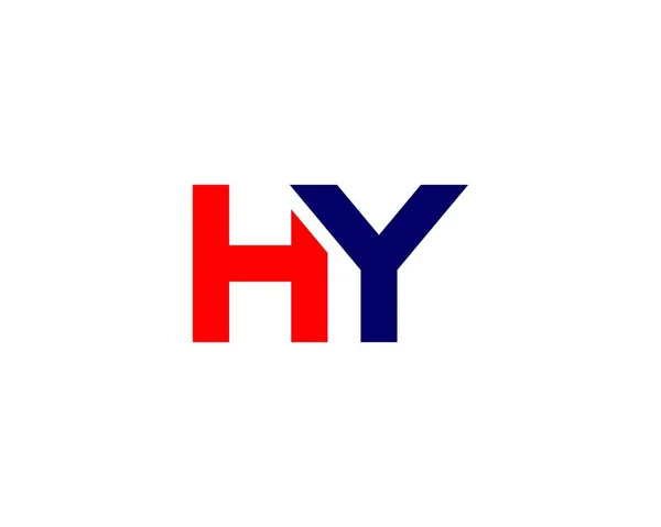 Hyyter Logo Tervező Vector Templát Hyh Logo Tervezés — Stock Vector