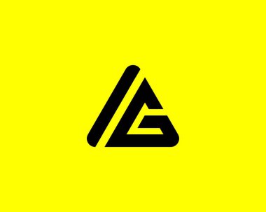 IG GI Letter logosu DESIGN VECTOR TEMPLATE. IG GI logo DESIGN.