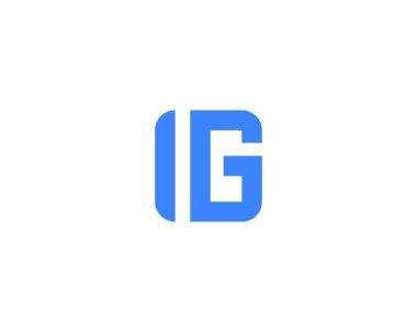IG GI Letter logosu DESIGN VECTOR TEMPLATE. IG GI logo DESIGN.