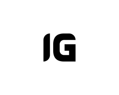 IG GI Letter logosu DESIGN VECTOR TEMPLATE. IG GI logo DESIGN.