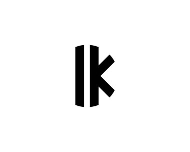 IK KI Letter logosu DESIGN VECTOR TEMPLATE. IK KI LOGO DESIGN.