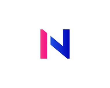 NI Letter Logosu 'nda DESIGN VECTOR TEMPLATE. NI logosunda DESIGN.
