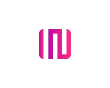 NI Letter Logosu 'nda DESIGN VECTOR TEMPLATE. NI logosunda DESIGN.