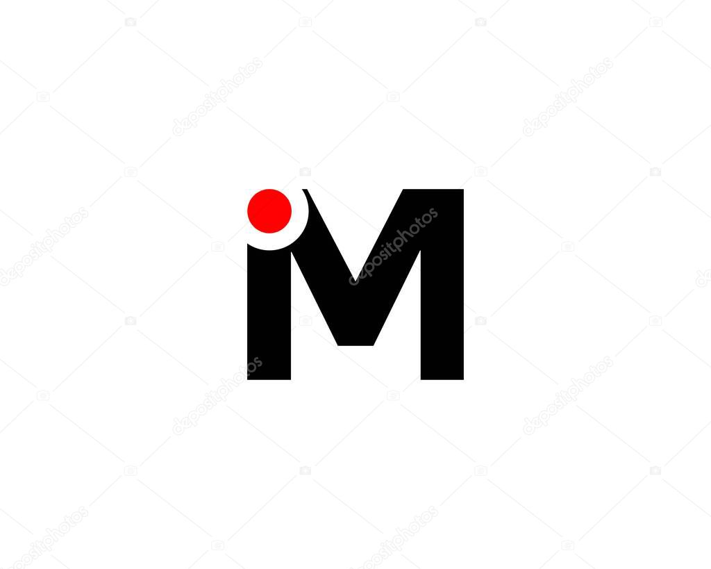 IM MI LETTER LOGO DESIGN VECTOR TEMPLATE. IM MI LOGO DESIGN.