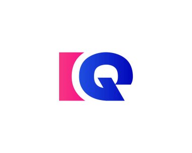 IQ QI Letter logosu DESIGN VECTOR TEMPLATE. IQ QI LOGO DESIGN.