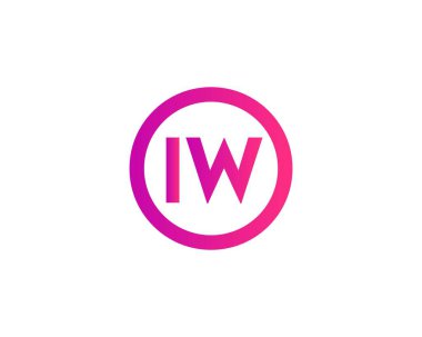 IW WI Letter logosu DESIGN VECTOR TEMPLATE. IW WI logosu DESIGN.