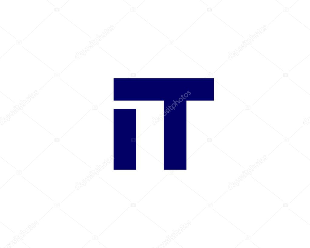 IT TI LETTER LOGO DESIGN VECTOR TEMPLATE. IT TI LOGO DESIGN.