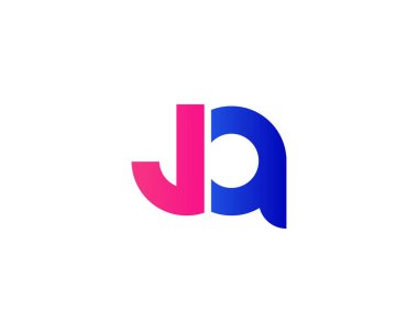 JA AJ 'nin logosu. VECTOR TEMPLATE. JA AJ LOGO DESIGN.