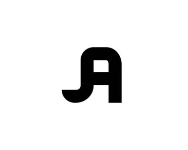 JA AJ 'nin logosu. VECTOR TEMPLATE. JA AJ LOGO DESIGN.
