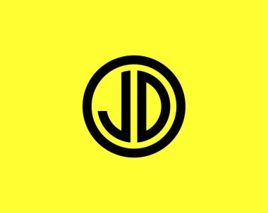 JD DJ 'in logosu, DESIGN VECTOR TEMPLATE. JD DJ logosu DESIGN.