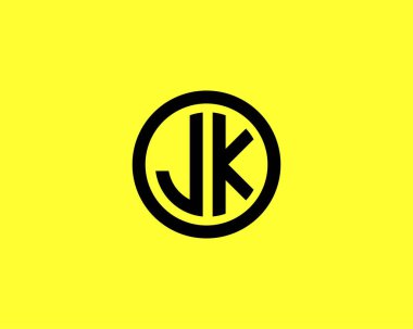 JK KJ Letter logosu DESIGN VECTOR TEMPLATE