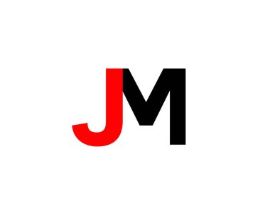 JM MJ Letter Logosu DESIGN VECTOR TEMPLATE
