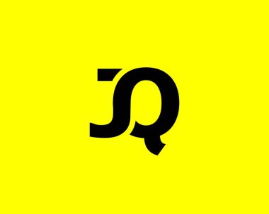 JQ QJ Letter logosu DESIGN VECTOR TEMPLATE