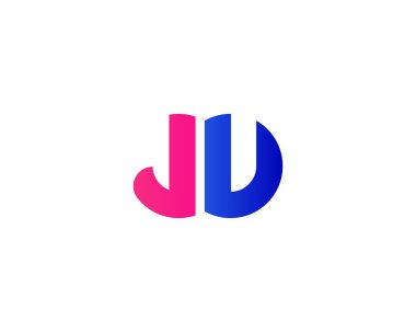 JU UJ LETTER Logo DESIGN VECTOR TEMPLATE